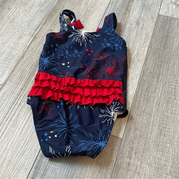 Hanna Andersson Firework Swimsuit - 18-24M - Patriotic One-Piece w/ Bows Beachy - Picture 10 of 10